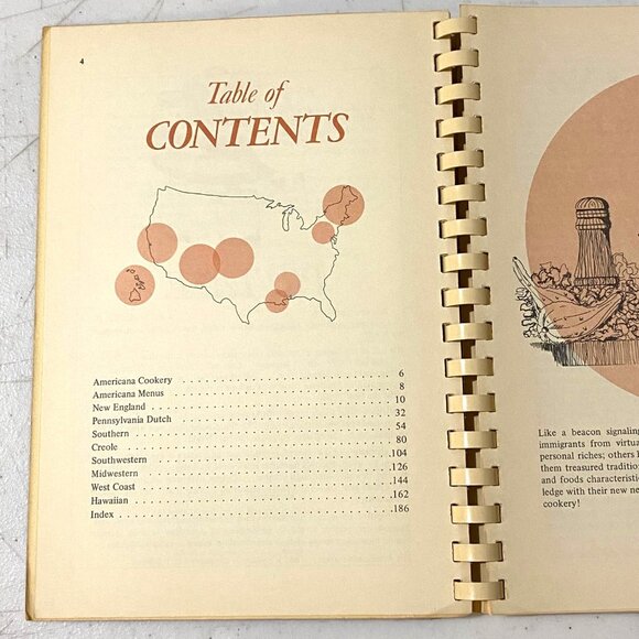 Americana Cookery Spiral Bound Cookbook Vintage 70s - Picture 4 of 6